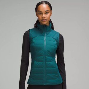 Lululemon Womens Storm Teal Down For It All Vest Running 700 Fill Size 4 NEW